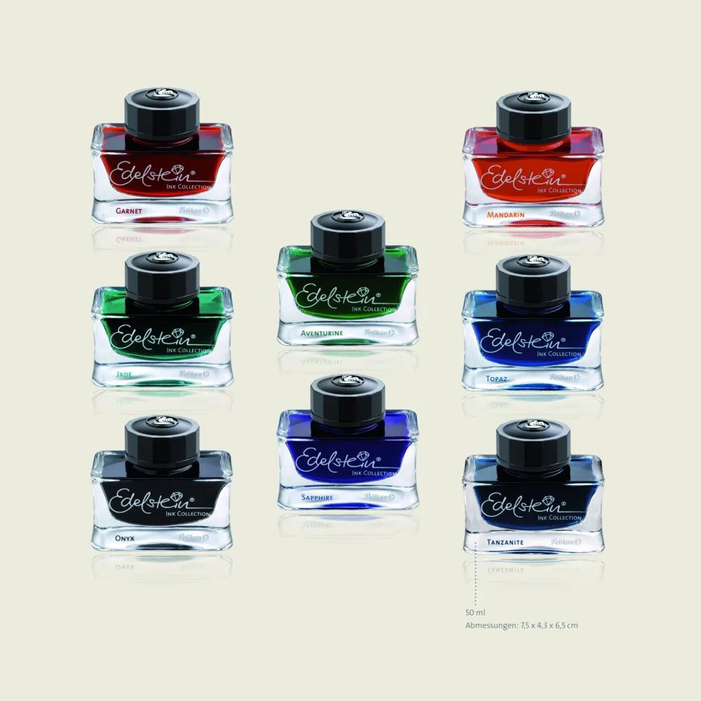 Pelikan Tintenglas Edelstein® Ink Collection enthält 8 Gläser