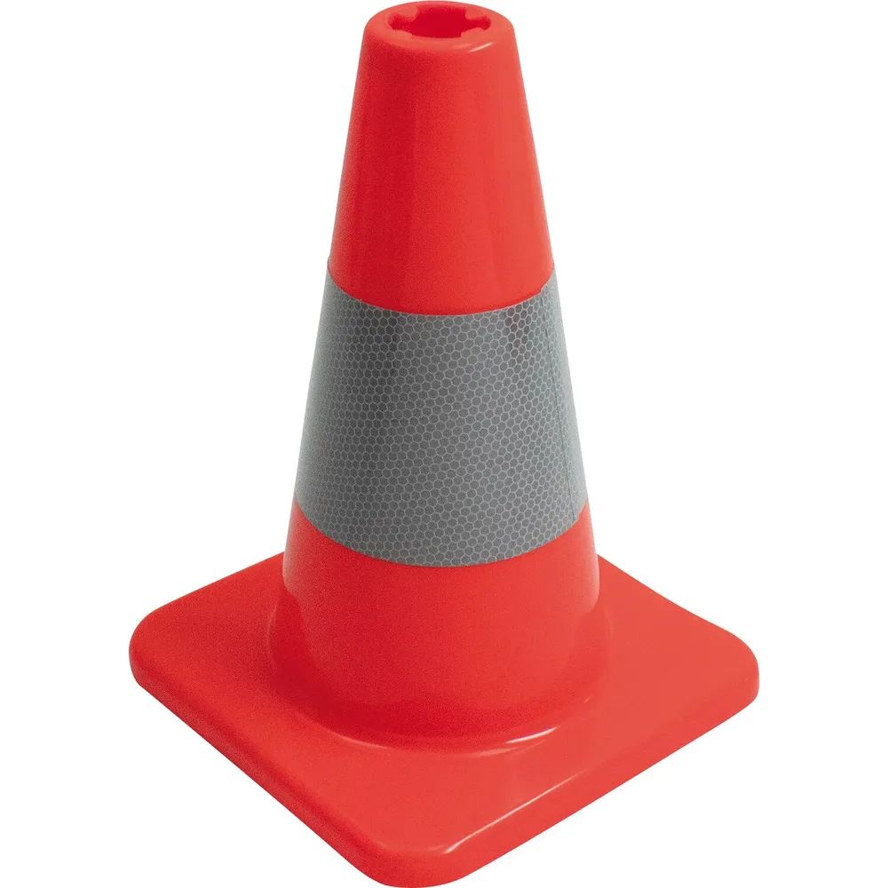 Dönges GmbH & Co.KG  Leitkegel aus PVC 35 cm rot/weiß tagesleuchtend
