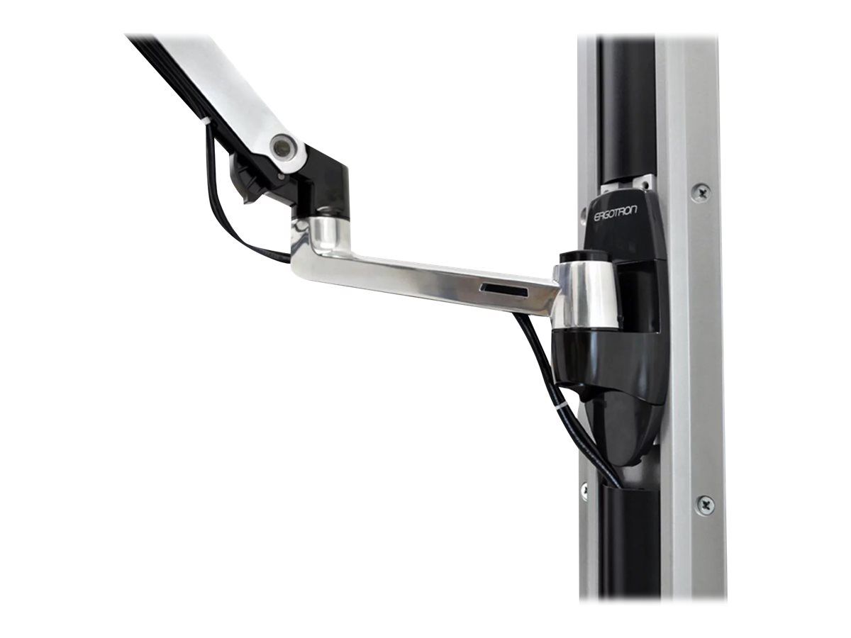 Ergotron LX Wall Mount System - Befestigungskit (Wandarm, Maushalterung, 2 Schienenabdeckungen, Tastaturarm, 2 Kabelkanäle, Handgelenkkissen, Wandschiene 10", Wandschiene 34", CPU Abstandhalter, Montagesystem mit CPU-Halterung und Armen, medium CPU h
