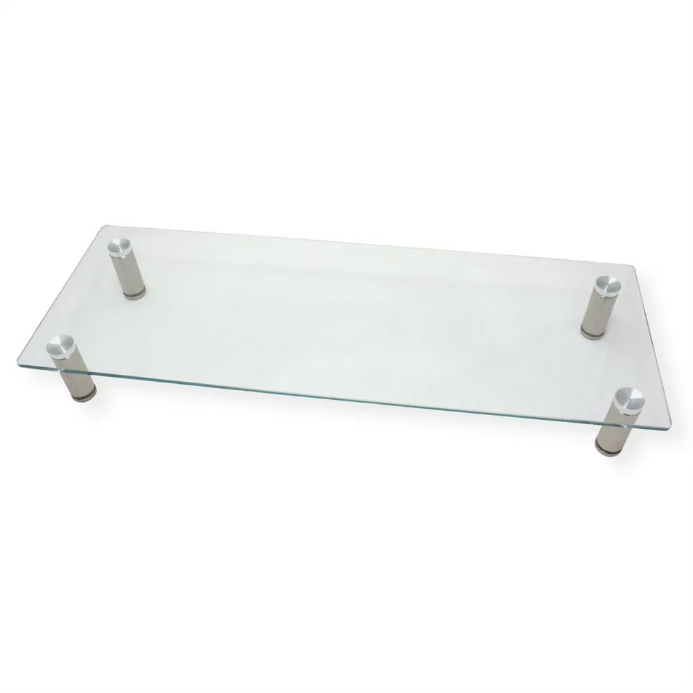 ROLINE Höhenverstellbarer Glas-Monitor-Ständer rechteckig, bis 20 kg
