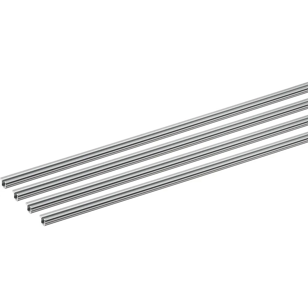 HETTICH SlideLine M Laufprofil Set 1-Läufig Einpressmontage 2500 mm, Alu elox.