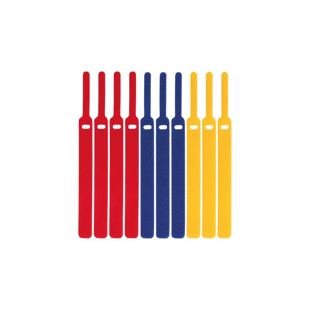 Label-the-cable LTC BASIC STRAPS - Kabelbinder - 17 cm - Blau, Gelb, Rot (Packung mit 10)