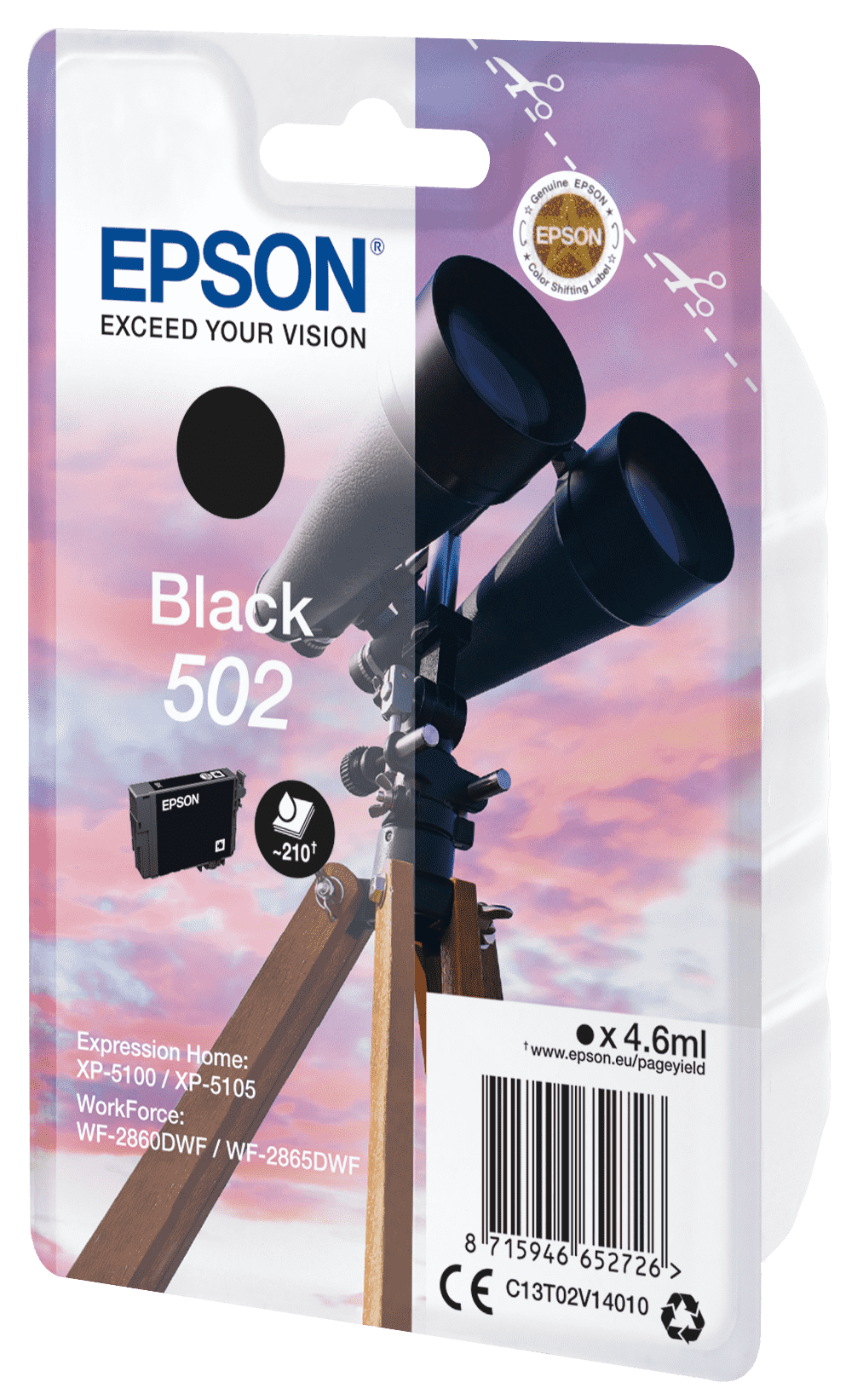 Epson 502 Tinte Fernglas Single, Standard, schwarz
