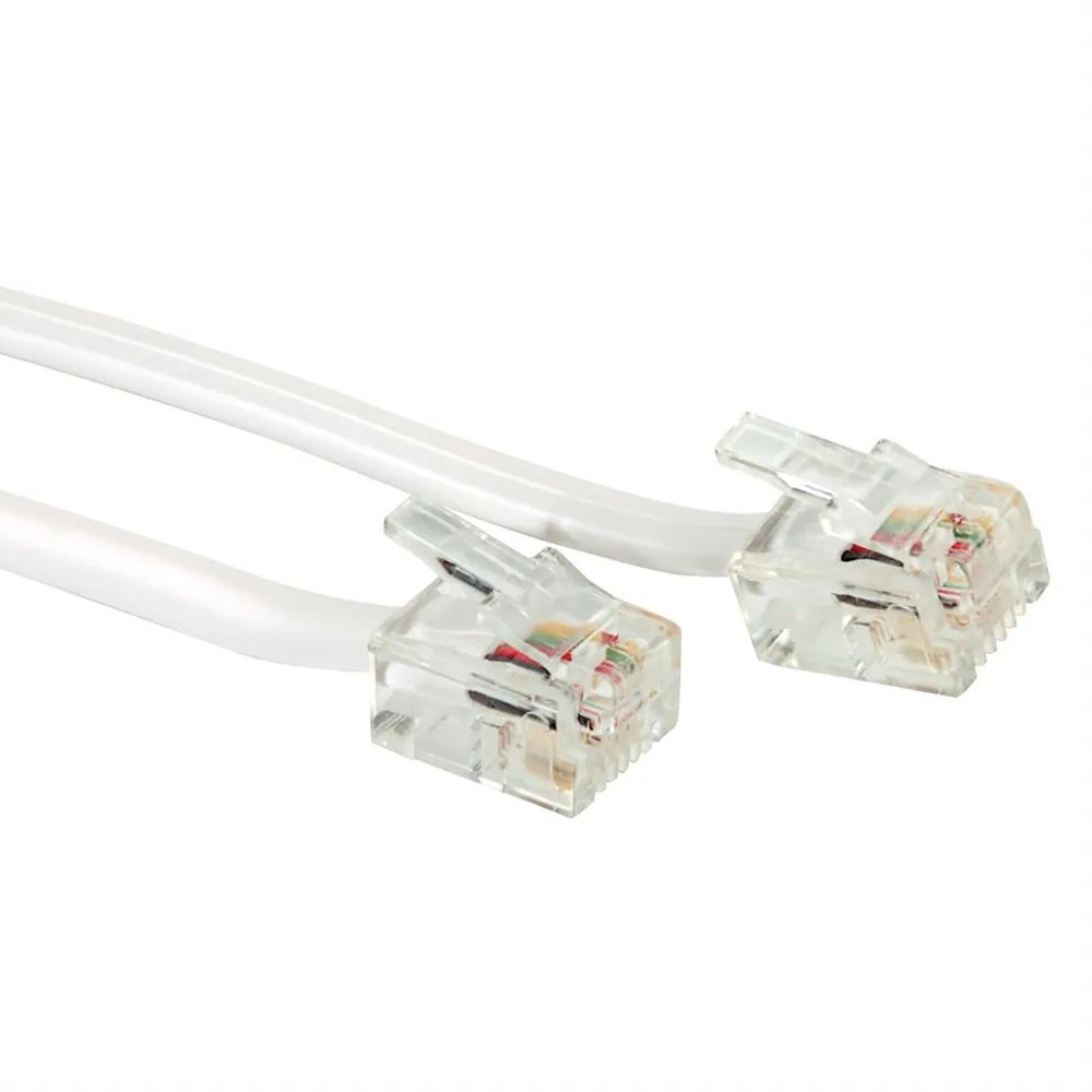 VALUE RJ12-Telefonkabel 6P4C, weiß, 15 m