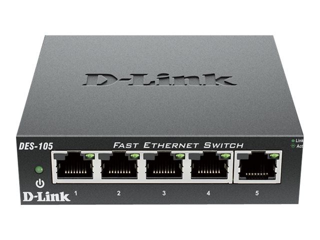 D-Link DES 105 - Switch - 5 x 10/100 - Desktop