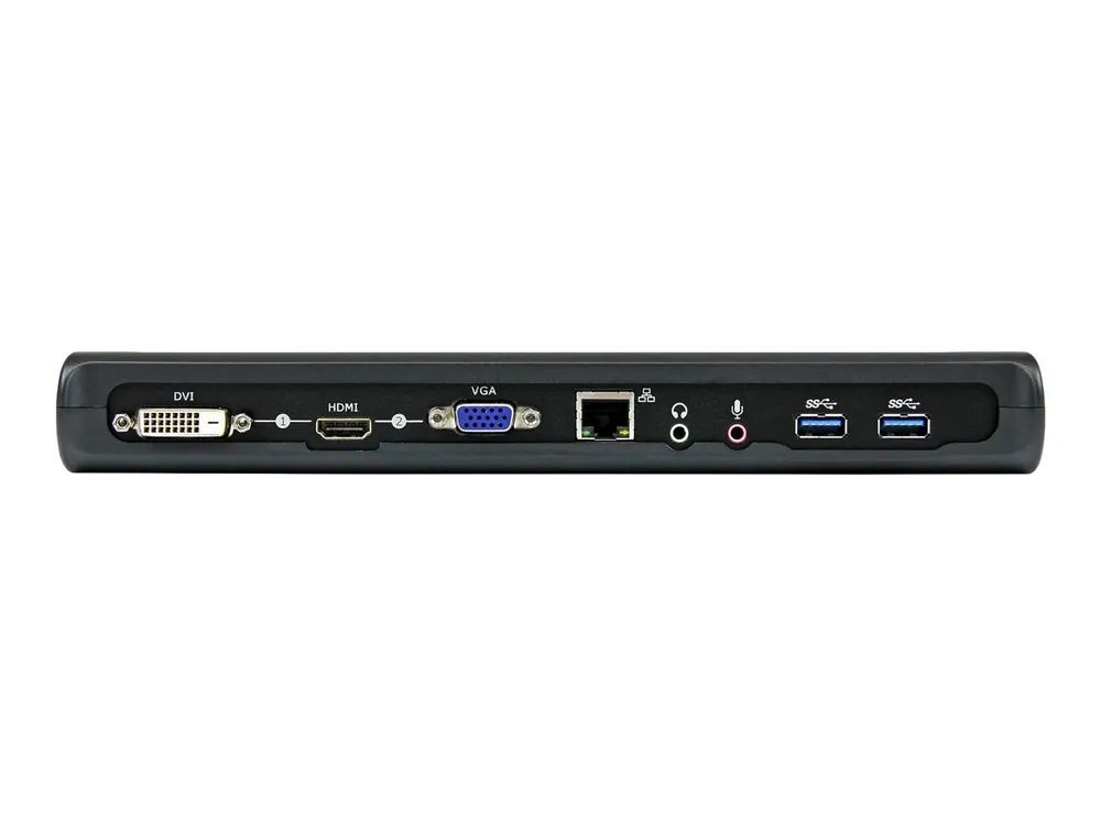 StarTech.com USB3SDOCKHDV USB Dockingstation, USB 3.0, dual Monitor, HDMI&reg; & DVI/ VGA, RJ45 Ethernet Port, kompatibel mit Windows/macOS (USB3SDOCKHDV)