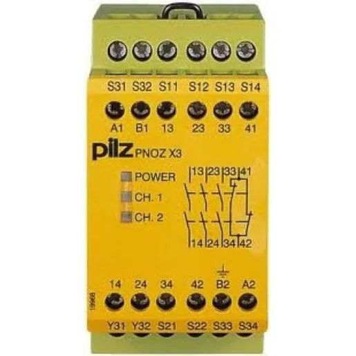 Pilz ÜBW.REL.PNOZ 24V 230V 3NO 1NC / PILZ PNOZ X3 24VDC 230VAC 774318