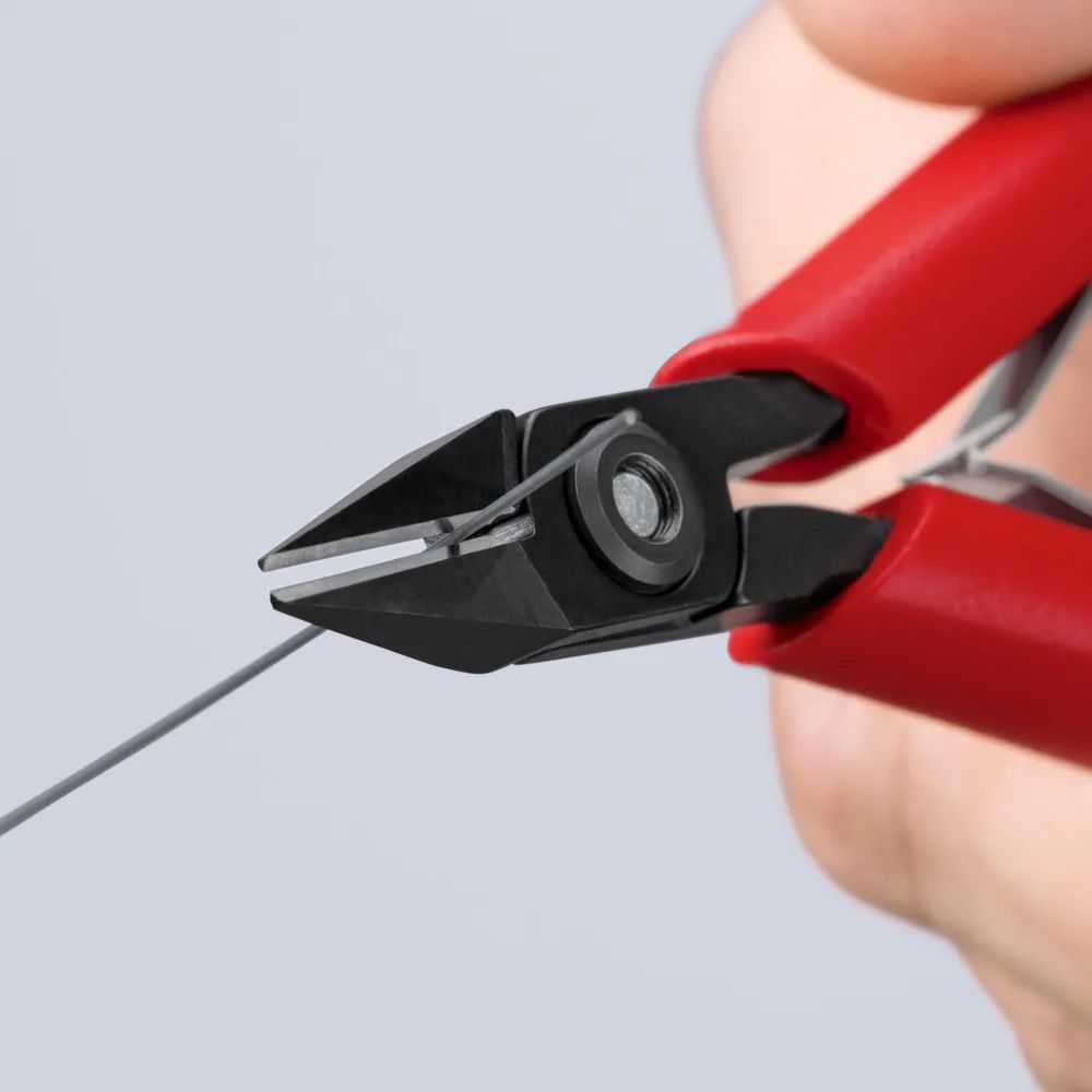 KNIPEX Elektronik-Seitenschneider mit Kunststoff-Hüllen brüniert 125 mm