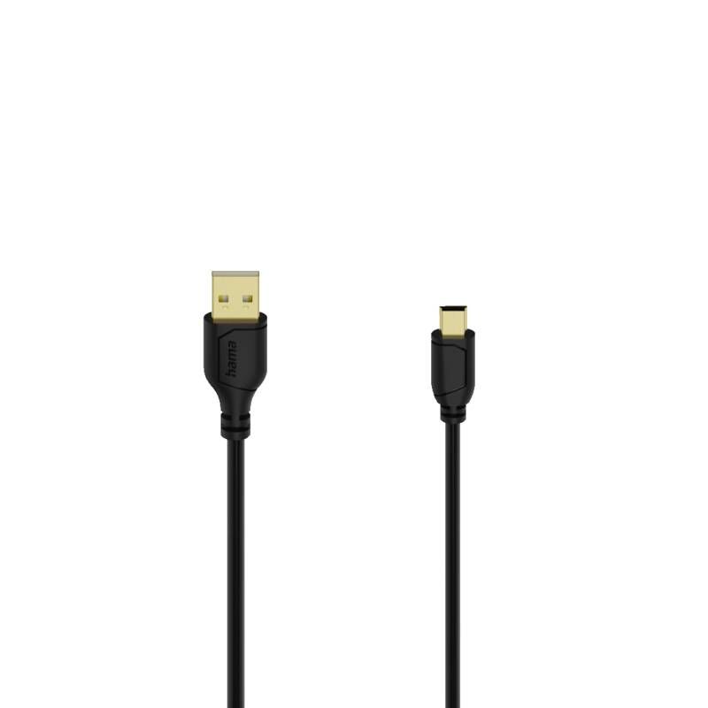 Hama 74262 Mini-USB-Kabel, B5, Flexibel, 0,75m