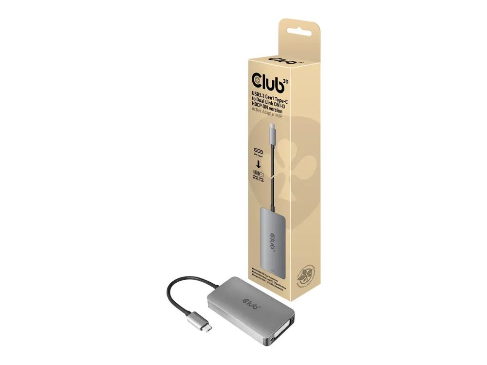 Club 3D Videoadapter - 24 pin USB-C männlich zu DVI-I weiblich