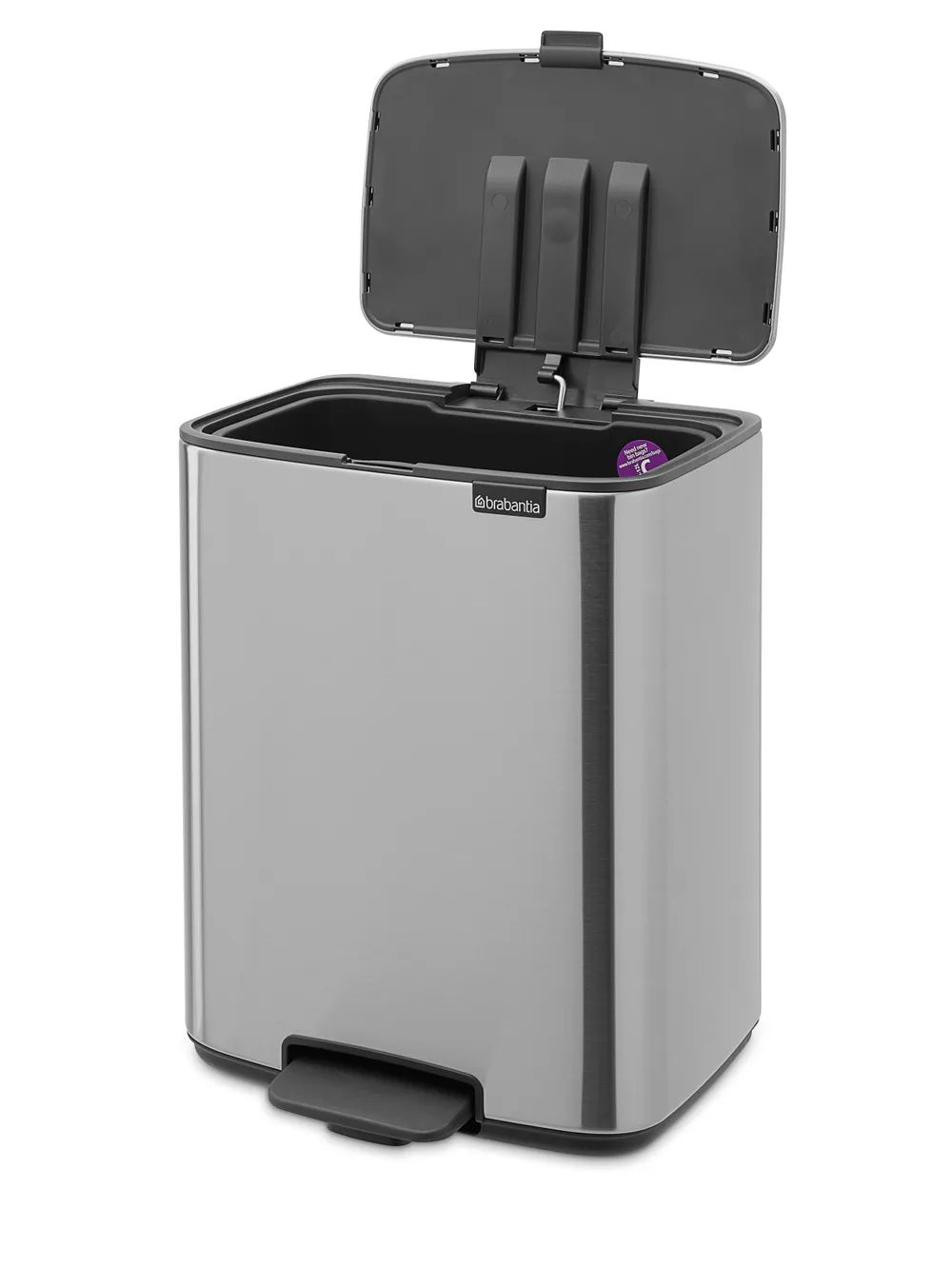 Brabantia Bo Treteimer, 12L - Matt Steel Fingerprint Proof
