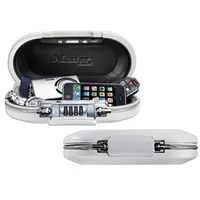 MasterLock Kleine Safe Space-Dokumentenkassette mit Zahlenschloss und Kabel - Tragbarer Safe - Metallisch - Weiß - Zahlenschloss - 0,7 l - Acrylnitril-Butadien-Styrol (ABS) - Schaum