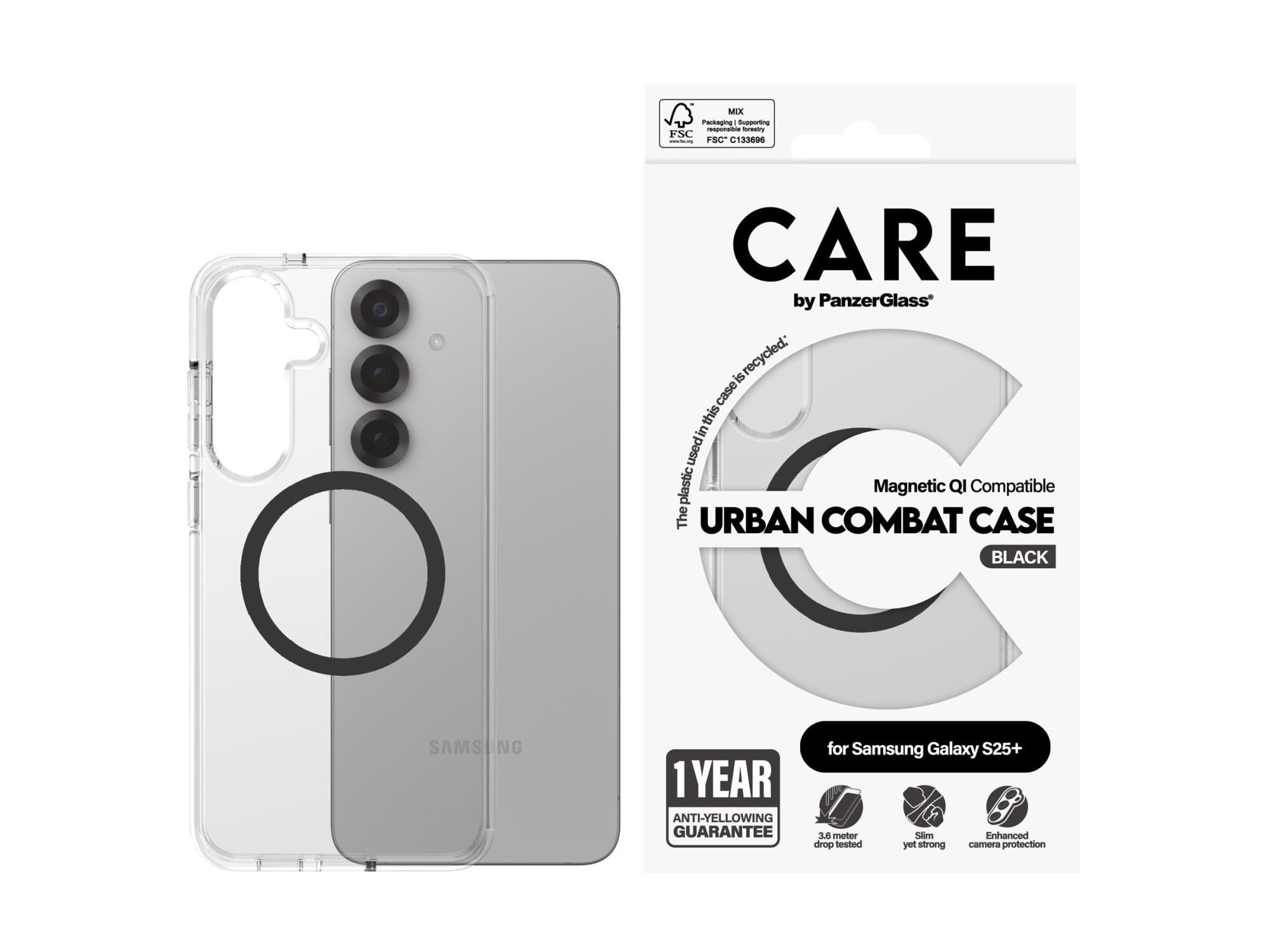 PanzerGlass CARE by PanzerGlass Urban Combat - Hintere Abdeckung für Mobiltelefon - Polycarbonat, Thermoplastisches Polyurethan (TPU)