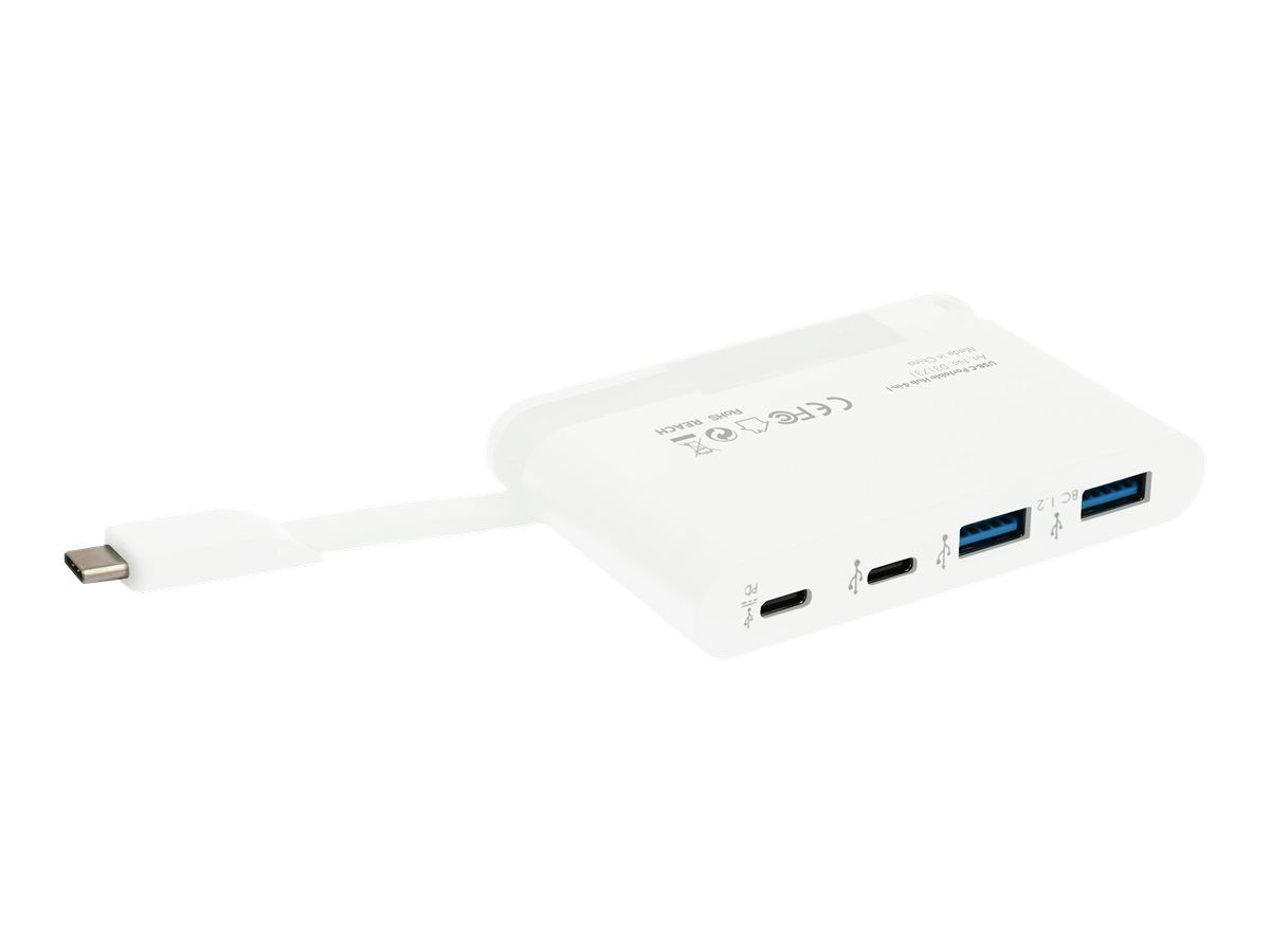 Dicota USB-C Portable Hub 4-in-1 - Hub - 2 x USB-C + 2 x SuperSpeed USB
