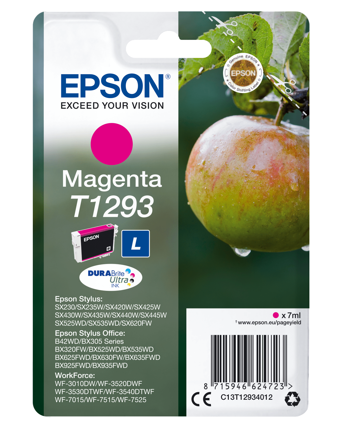 Epson T1293 Tinte Apfel Single, Standard, magenta