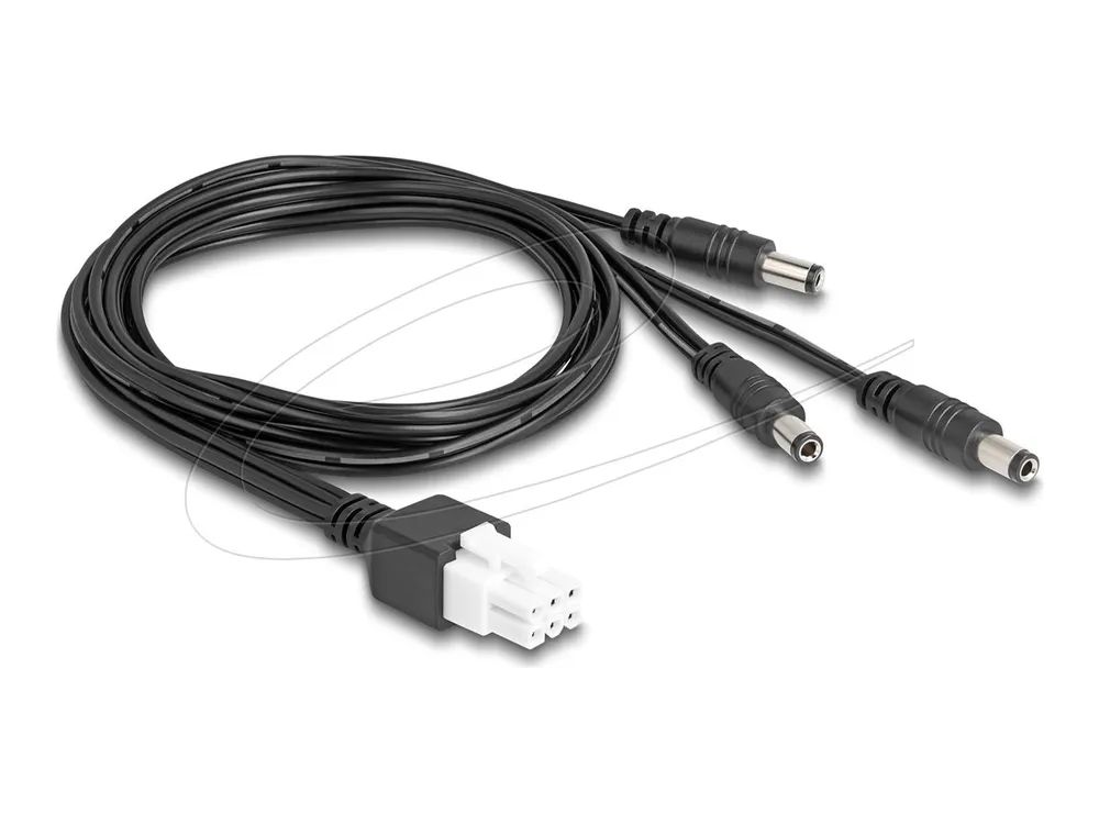 Delock Stromkabel - 6 pin Mini-Fit (M) zu DC-Stecker 5,5 mm x 2,5 mm (M)