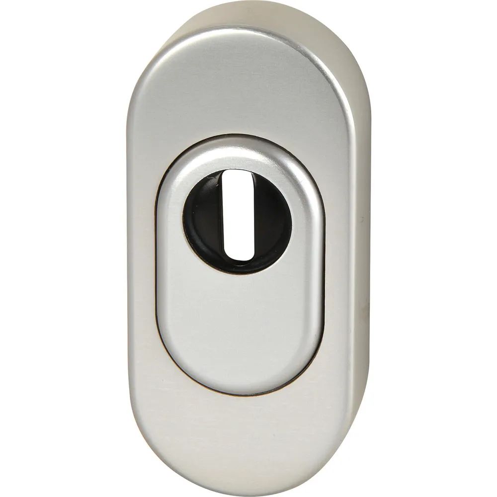 FSB Sicherheitsrosette 73 3249 oval PZ mit Kernziehschutz, Aluminium silber