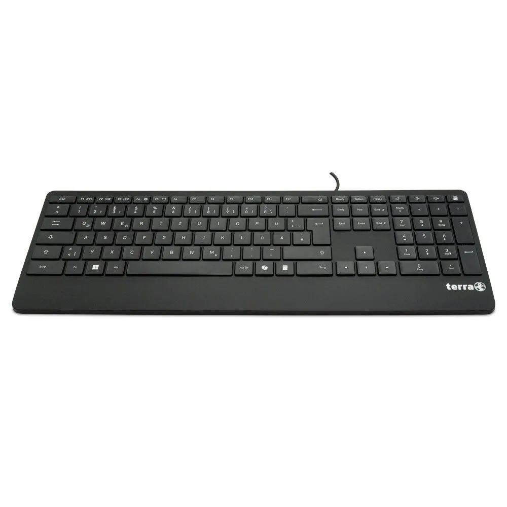 TERRA Keyboard 4000 Corded[DE] USB black Copilot QWERTZ kabelgebunden 1 - Tastatur - 105 Tasten