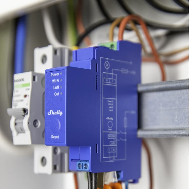 Shelly Pro 1 - Halbleiterrelais - Blau - 802.11b - 802.11g - Wi-Fi 4 (802.11n) - 2,4 GHz - 30 m - 13,35 dBmW