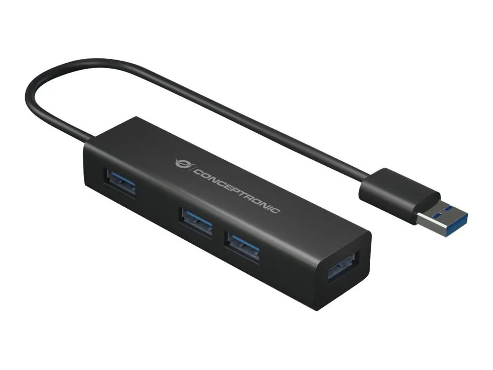Conceptronic HUBBIES06B - Hub - 4 x SuperSpeed USB 3.0