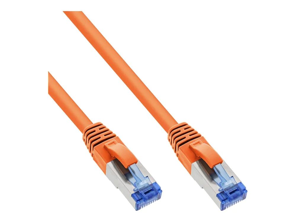 InLine Patchkabel - S/FTP (PiMf) - Cat.6A - halogenfrei - orange - 1m
