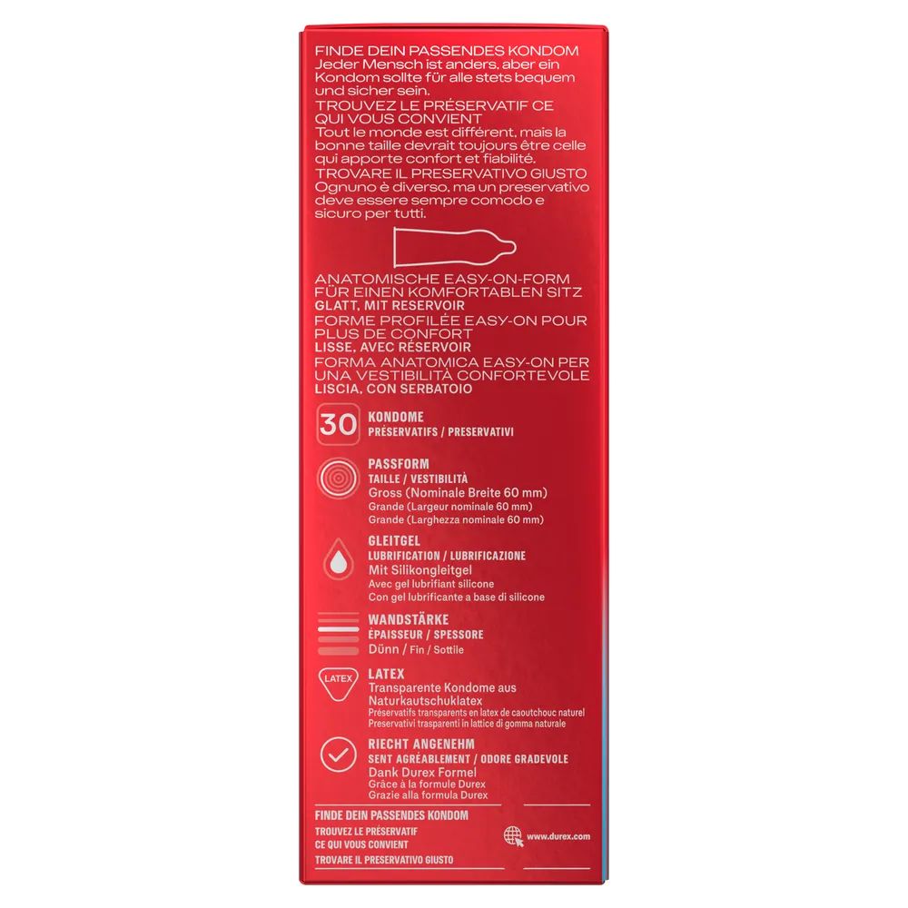 Durex Extra Gefühlsecht XXL 30er