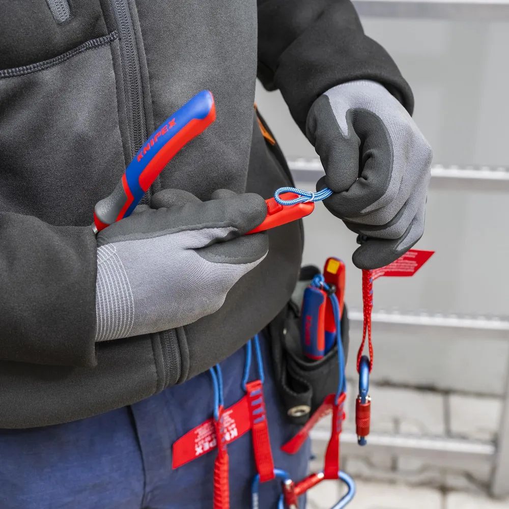 KNIPEX TetheredTool Clips rot (10 Stück) 30 mm