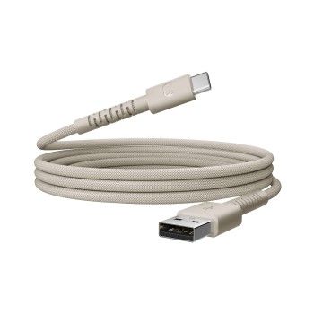 Fresh 'n Rebel USB-A zu USB-C silikon geflochtenes Kabel"FlexWave" 2m, Silky Sand