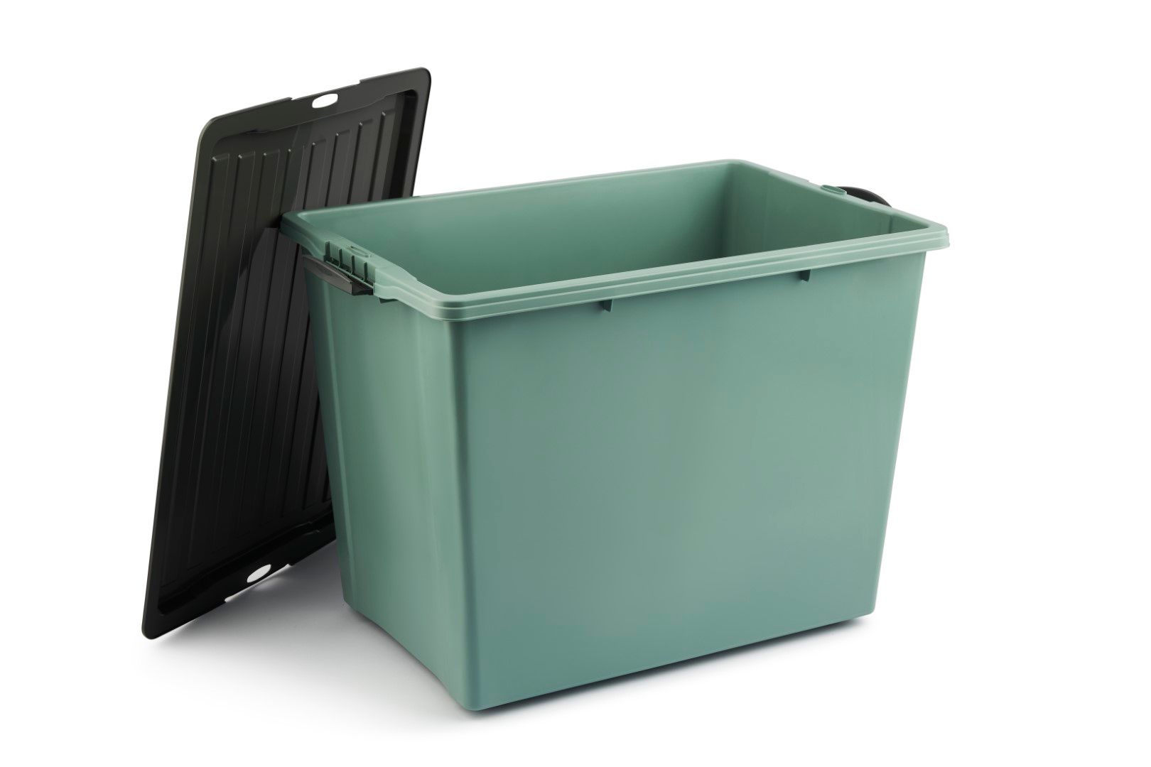 Rotho Stapelbox A3 mit Rollen, 70 l COMPACT