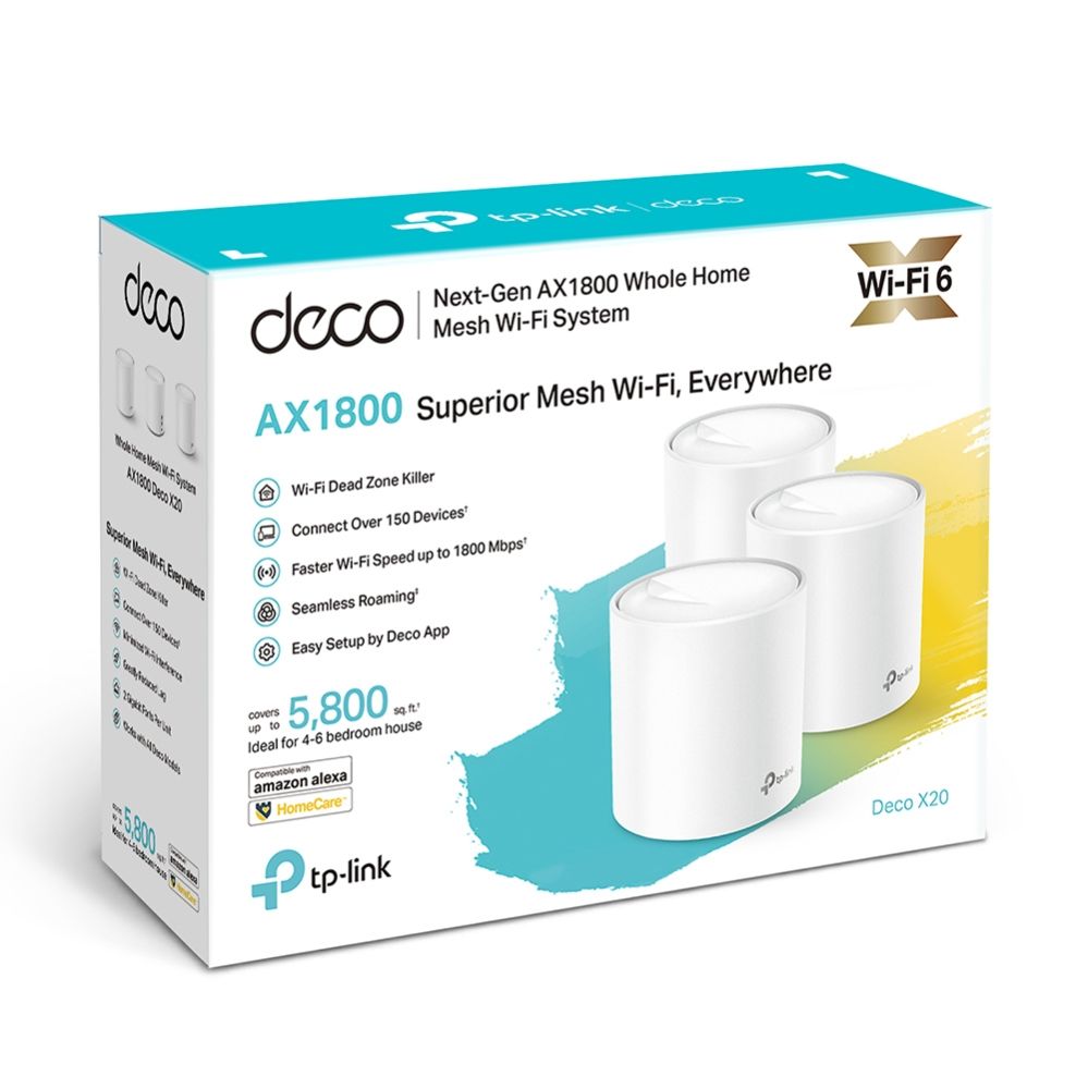 TP-LINK Deco X20 - WLAN-System - (3 Router) 1GbE