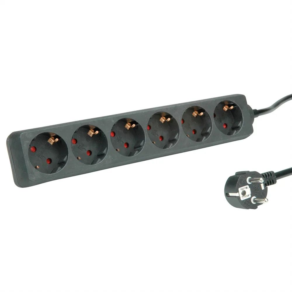 ROLINE Steckdosenleiste - Wechselstrom 250 V - 3600 Watt - Eingabe, Eingang CEE 7/4 - Ausgangsanschlüsse: 6 (3 x CEE 7/4)