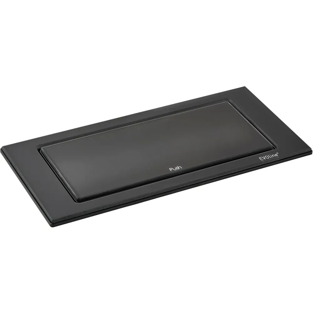 EVOline BackFlip, 2 Stk. Schukosteckdosen, USB-C-Charger, Glas schwarz matt