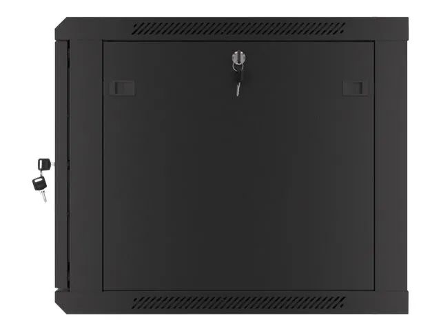Lanberg WF01-6609-00B - Schrank Netzwerkschrank - geeignet für Wandmontage - Schwarz, RAL 9004 - 9U - 48.3 cm (19")