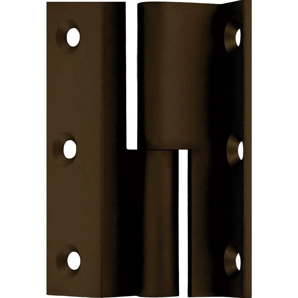 Schumacher Friedhelm OHG Metallverarbeitung Möbelband Kröpfung D, Zylinderkopf rechts, 50x33 mm, Messing brüniert