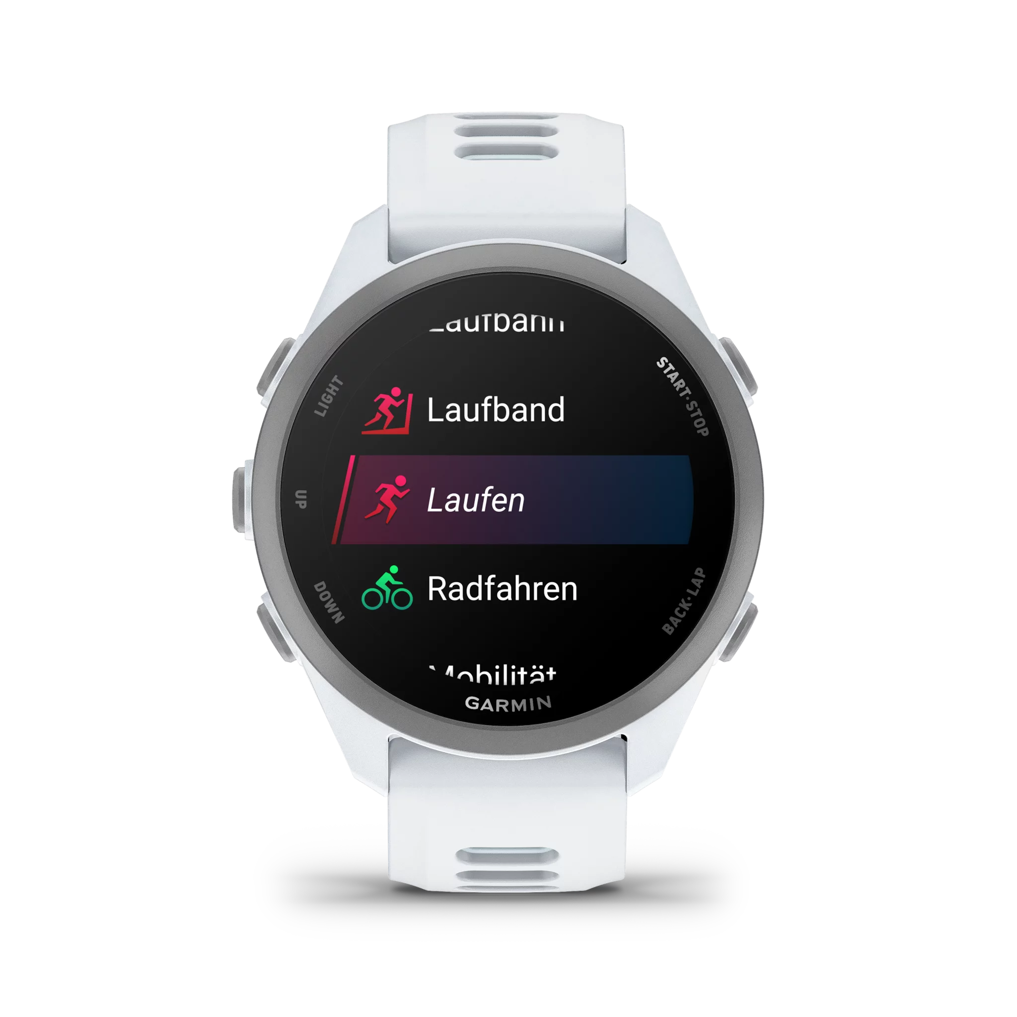 Garmin Forerunner 170 Steinweiss/Pudergrau mit Schnellwechsel-Silikon-Armband Steinweiss/Cloud Blue