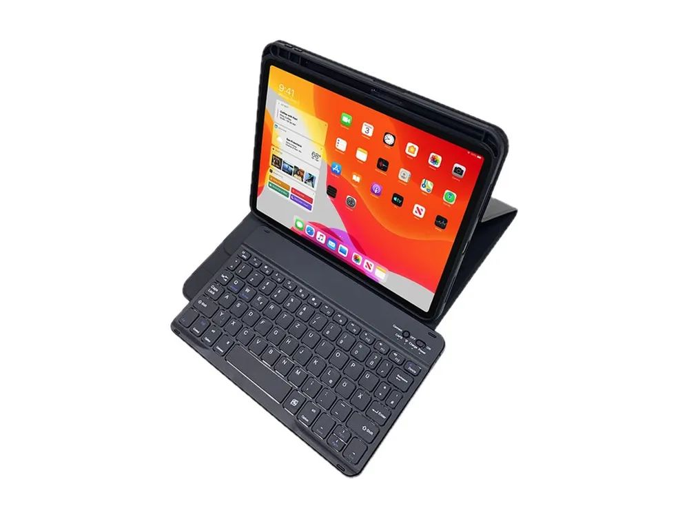 DEQSTER Slim Combo Keyboard abnehmbare Tastatur Bluetooth iPad 10.9" 10. Gen - Tastatur - Bluetooth 5