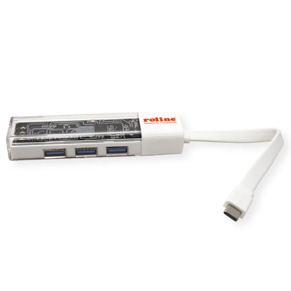 ROLINE USB3.2 Gen1 Hub 4x USB-A Typ A+C Kabel