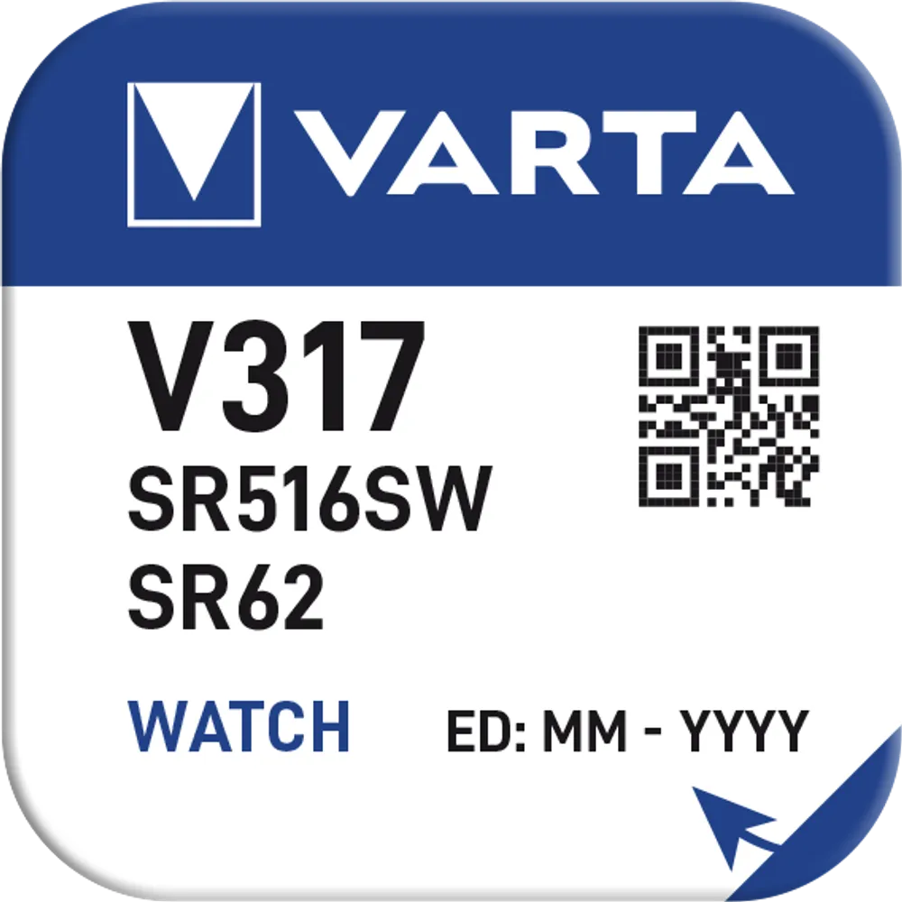 VARTA SILVER Coin V317/SR62 Napfblister 1