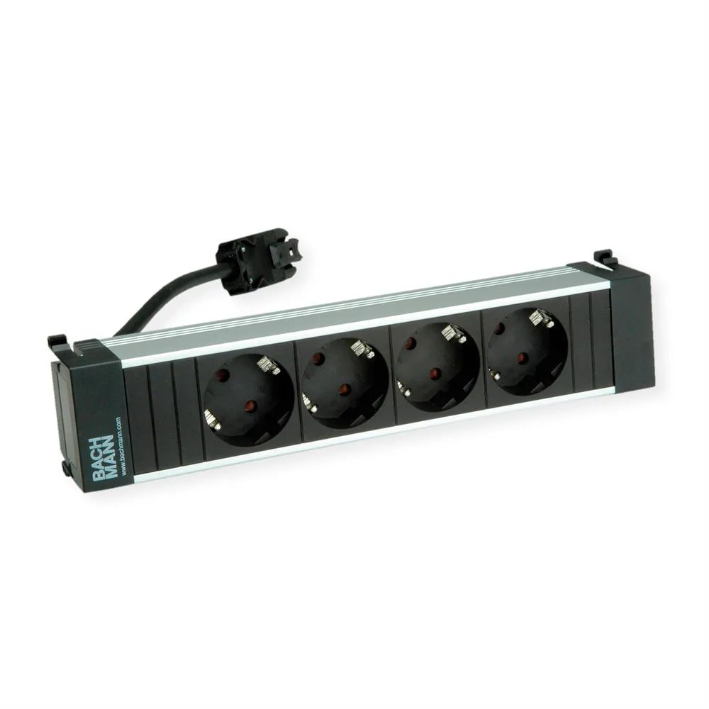 BACHMANN POWER FRAME 4xCEE7/3 ALU 0,20m 3G1,5mm² sw GST18