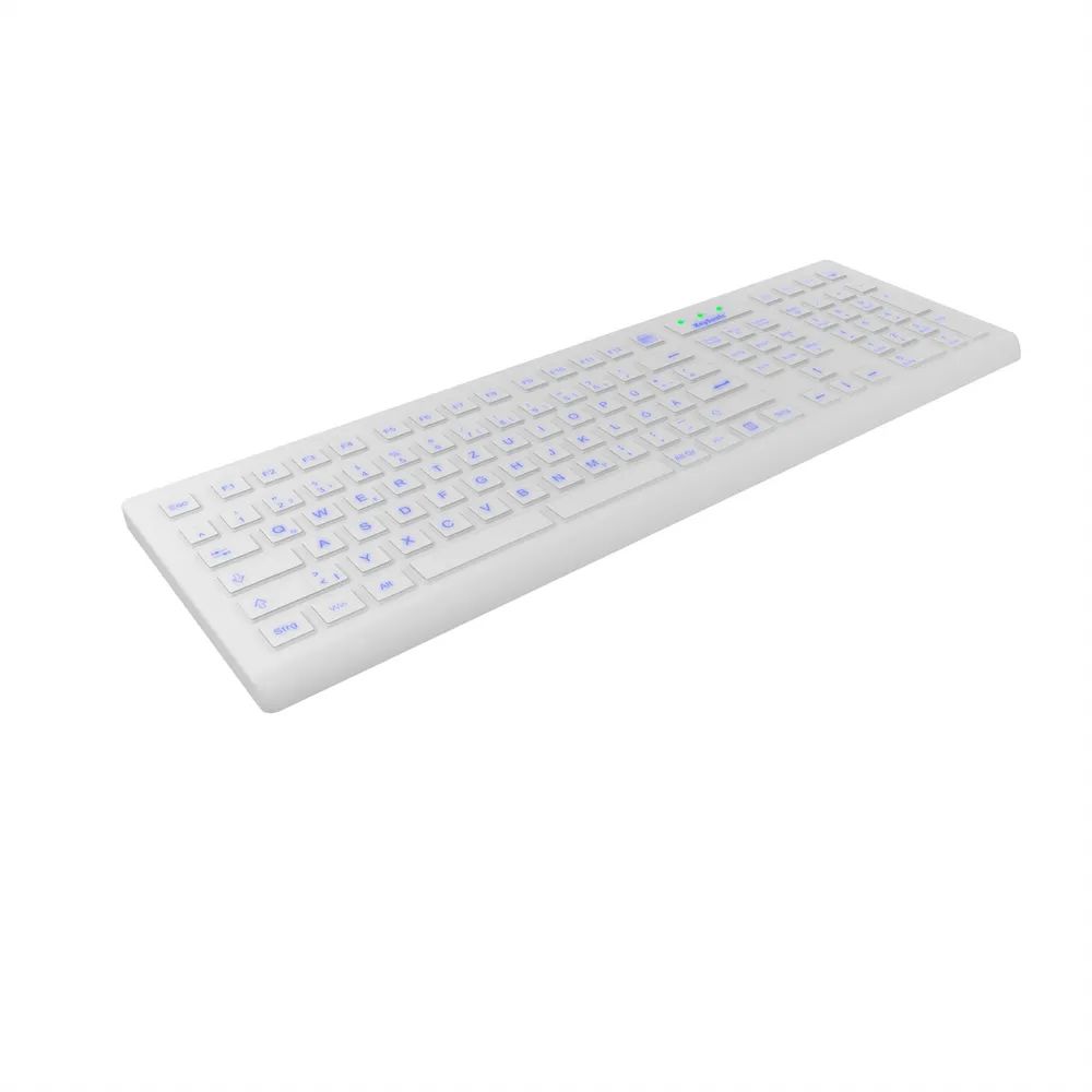 KeySonic KSK-8031INEL - Volle Größe (100%) - USB - QWERTZ - LED - Weiß
