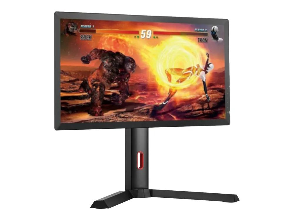 Techly DESK 100 - Aufstellung - für Monitor - Schwarz / Rot - Bildschirmgröße: 43.2-81.3 cm (17"-32")