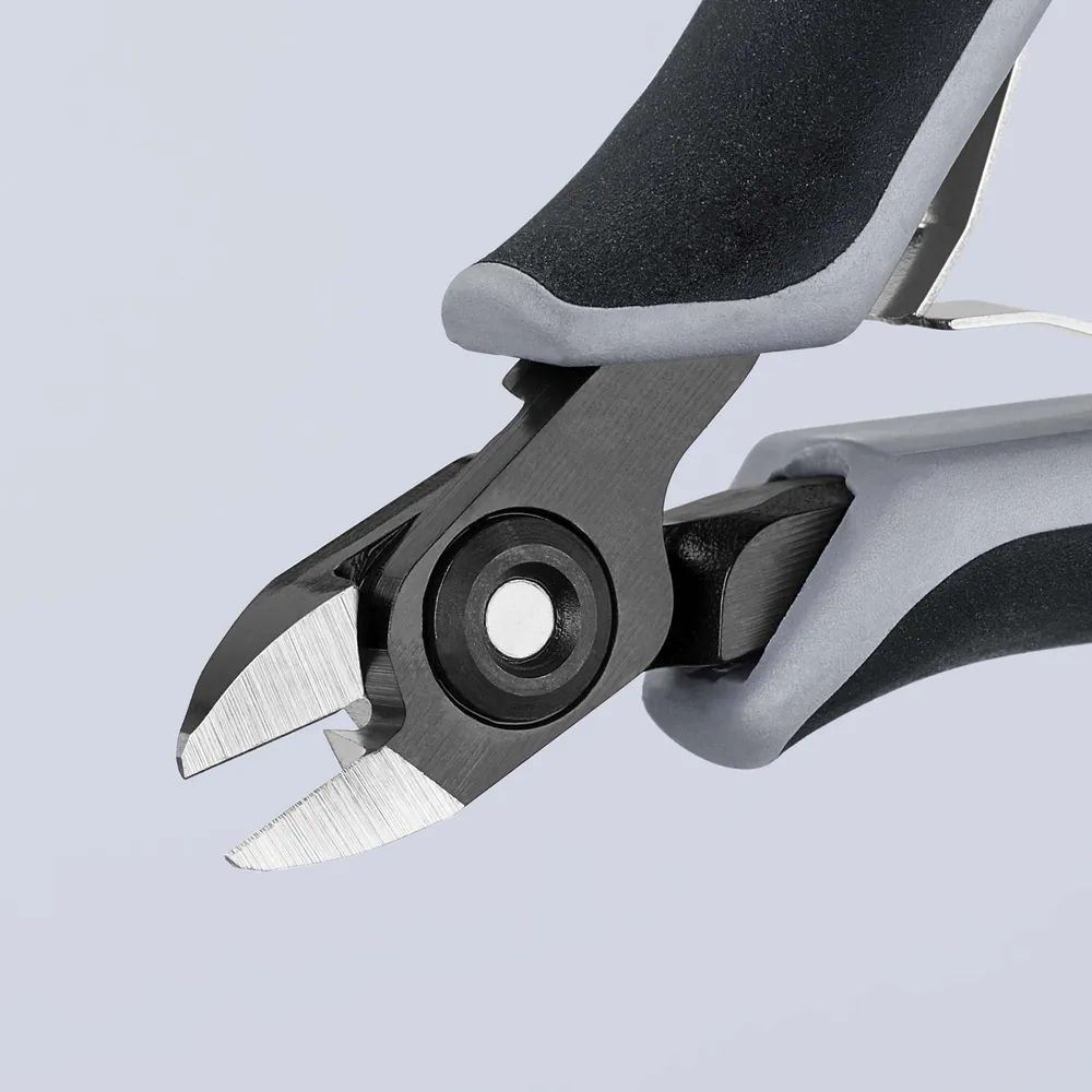 KNIPEX Präzisions-Elektronik-Seitenschneider ESD mit Mehrkomponenten-Hüllen brüniert 120 mm