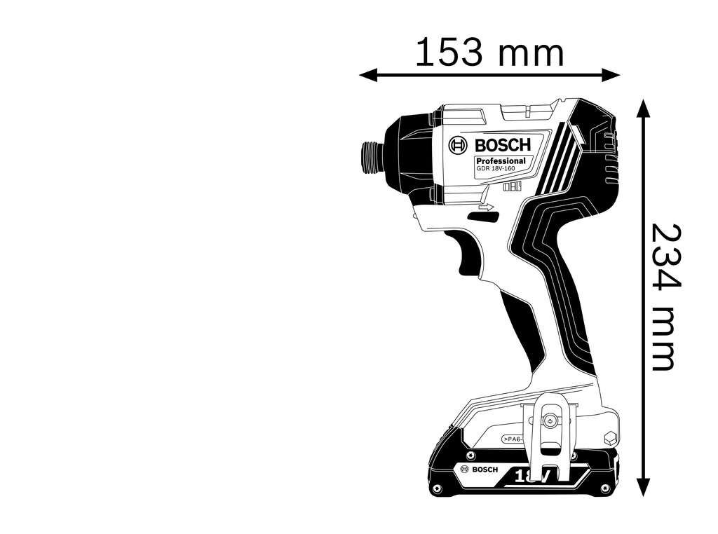Bosch Professional GDR 18V-160 Drehschs(L) solo CL