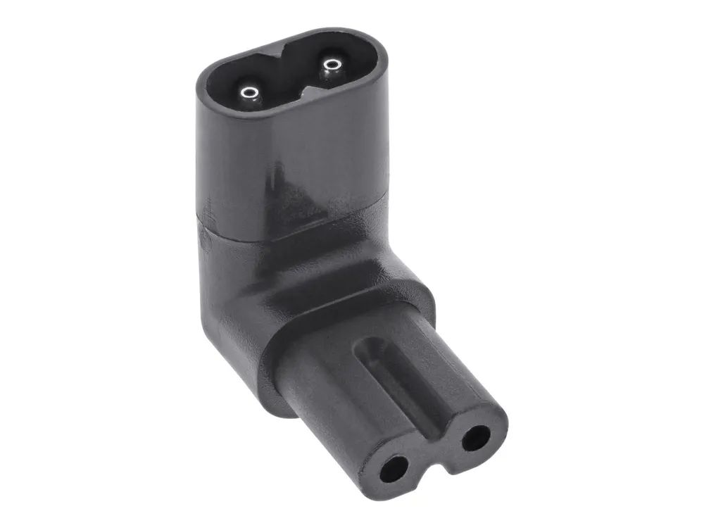 InLine Netzadapter IEC 60320 C8 / C7 - oben/unten gewinkelt 2pol.