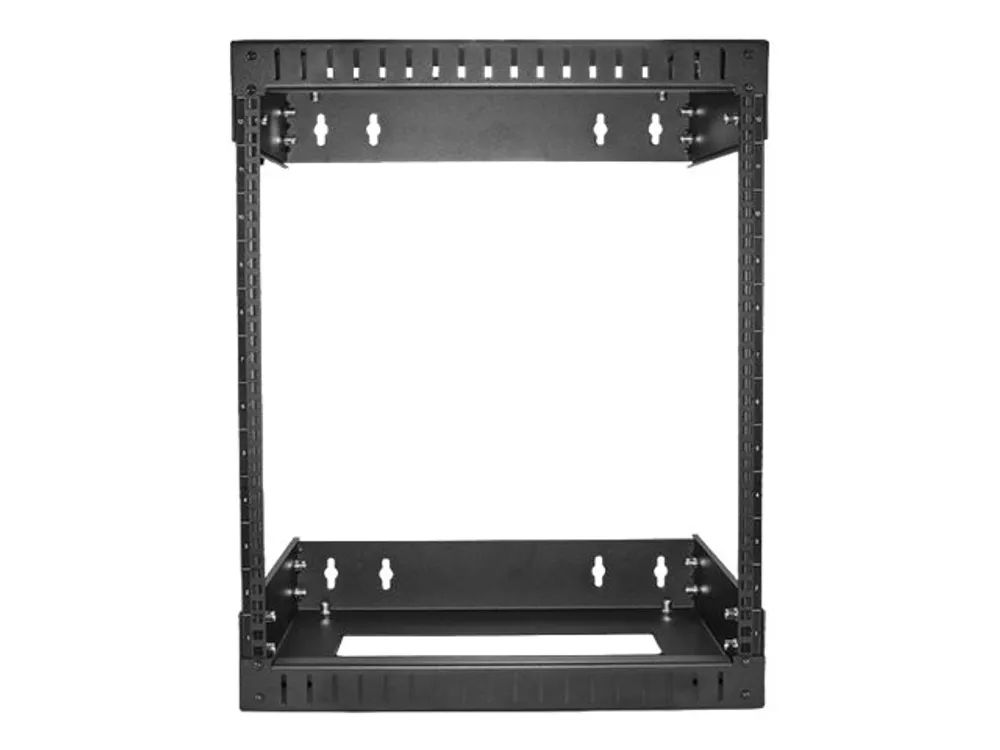 StarTech.com 12U 19" Wall Mount Network Rack, Adjustable Depth 12-20" 2 Post Open Frame Server Room Rack for AV/Data/ IT Communication/Computer Equipment/Switch with Cage Nuts & Screws - 12U Adjustable Rack (RK12WALLOA)