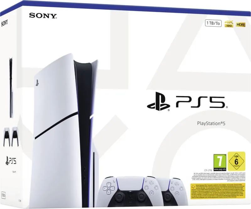 Playstation PS5 1TB SSD Laufwerk Slim + 2 DualSense Wireless Controller