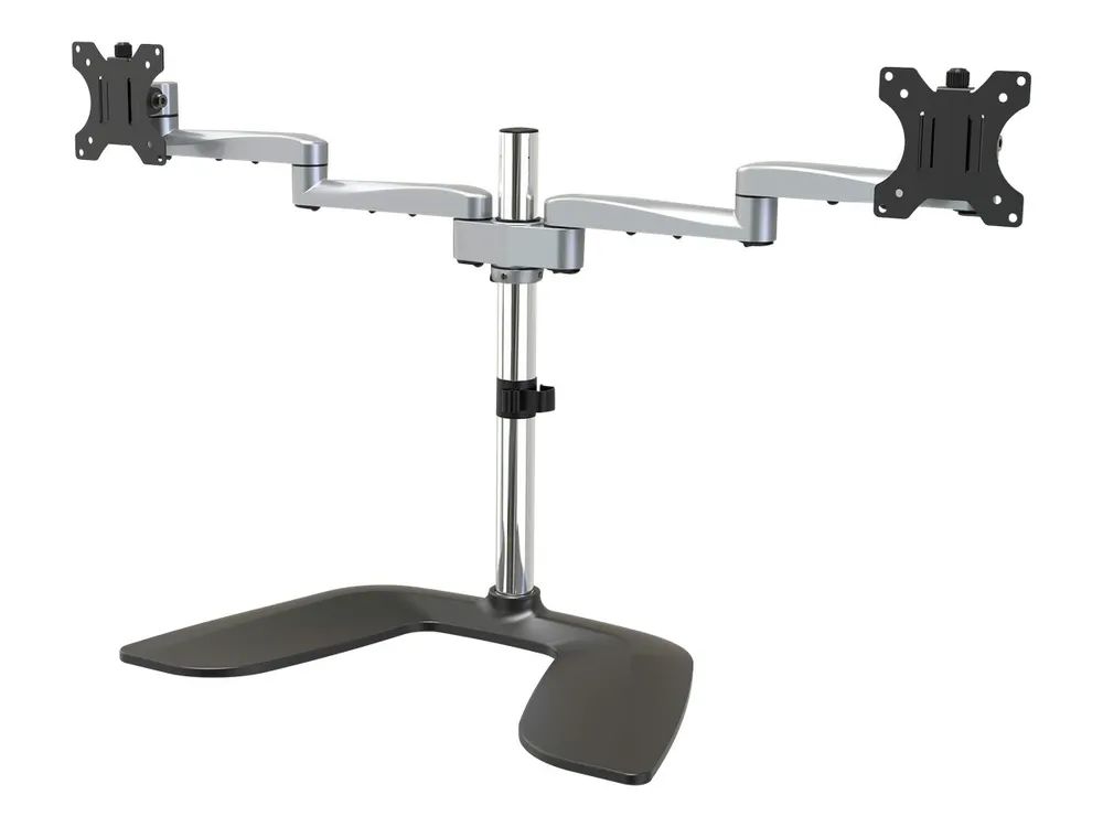 StarTech.com Monitorhalterung für zwei Monitore - Ergonomisches Monitorstand für VESA Bildschirme bis zu 32" und 8 kg - Freistehende gelenkige Bildschirmhalterung - Höhenverstellbar (ARMDUALSS)