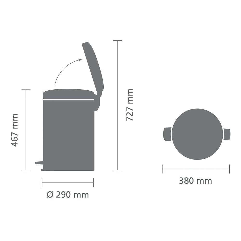 Brabantia NewIcon Treteimer, 20l, White