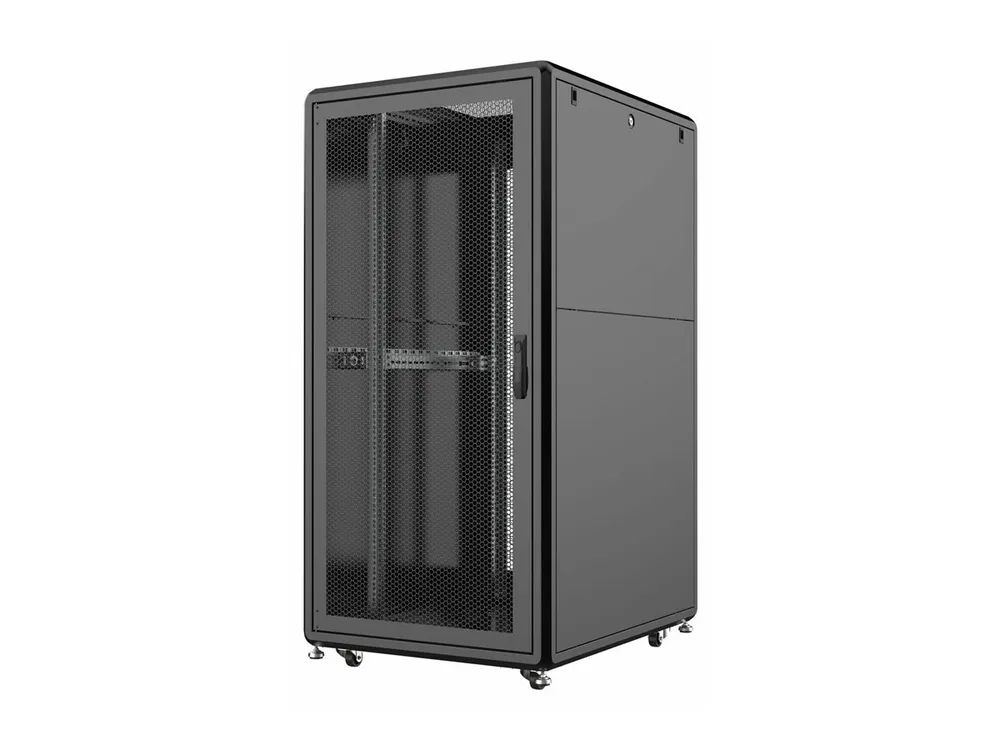 Lanview by Logon Server Line - Schrank Netzwerkschrank - 800 x 1000 mm - mit 4 Lüfter - freistehend - Schwarz, RAL 9005 - 32U - 48.3 cm (19")