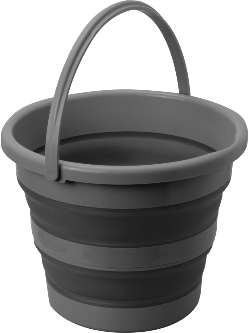 Brunner Faltbarer Eimer Drum 10 grau-schwarz